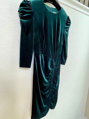 Vince Camuto Velvet Green Cocktail Dress